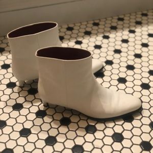 3.1 Phillips Lim white leather booties!